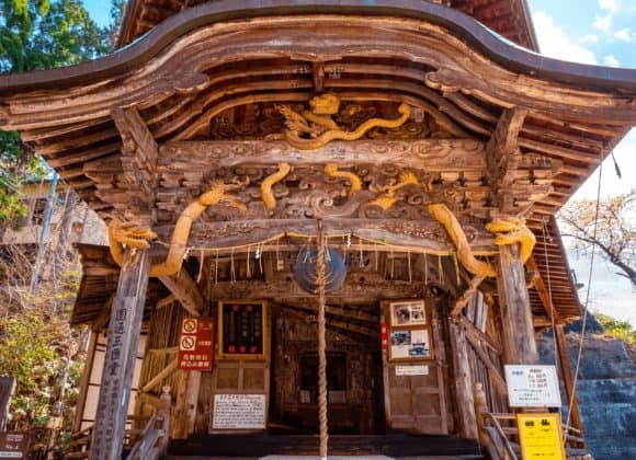 Aizu Sazaedo Temple in Fukushima Japan