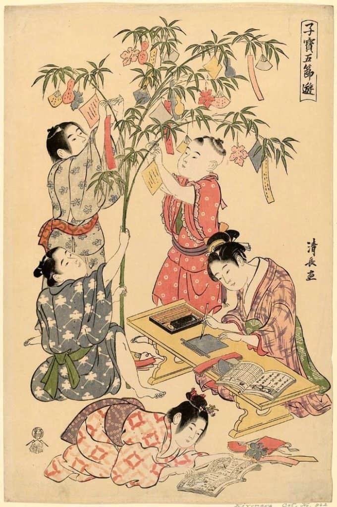 18th century illustration of the Tanabata festival.
