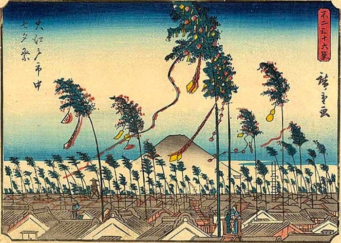 The Tanabata festival as celebrated during the Edo era.
