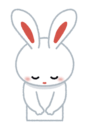 Yoroshiku-onegaishimasu bowing rabbit