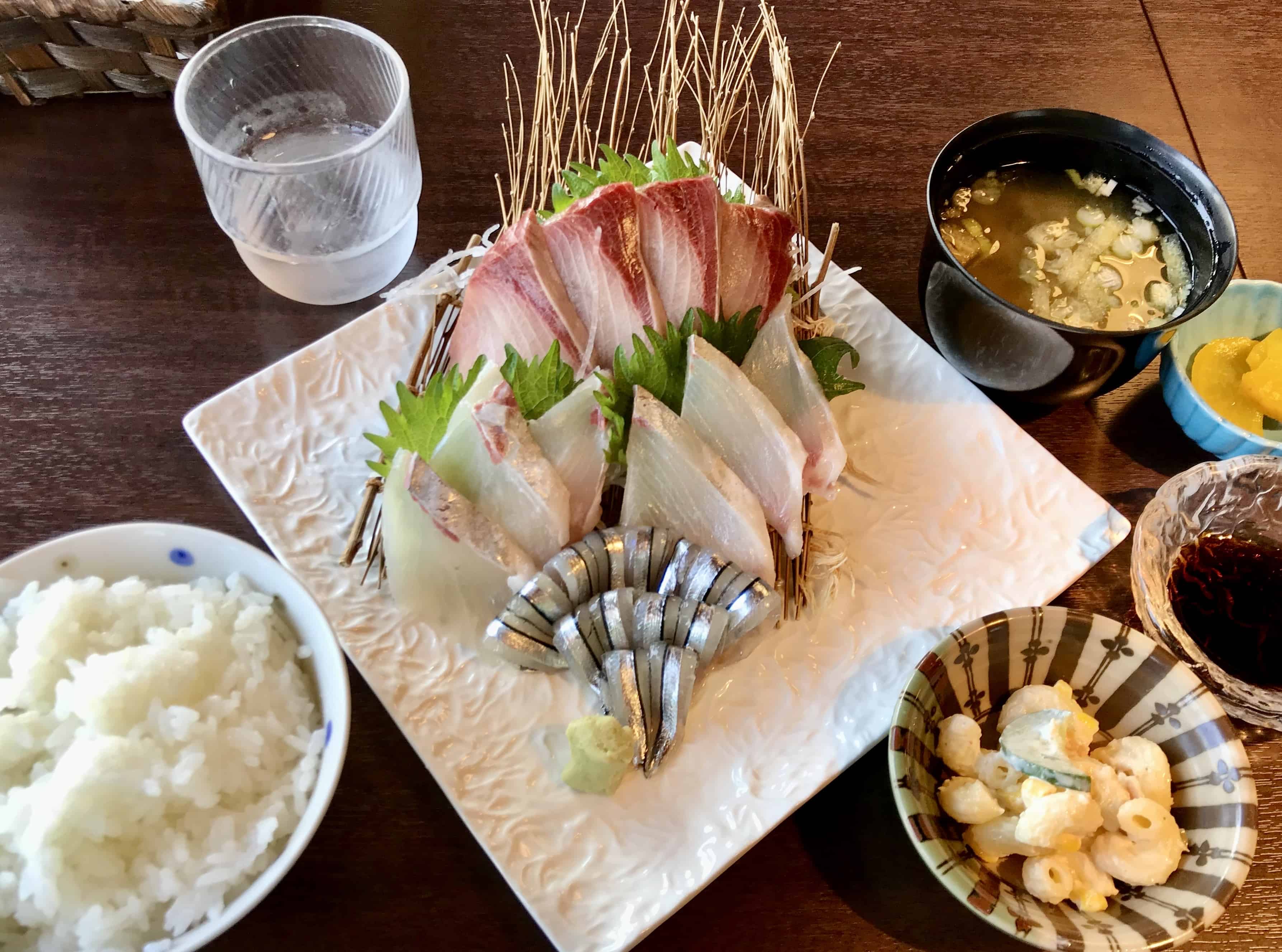 sashimi lunch set, Kami Koshiki, Japan