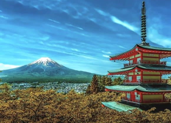 Mount Fuji and Pagoda
