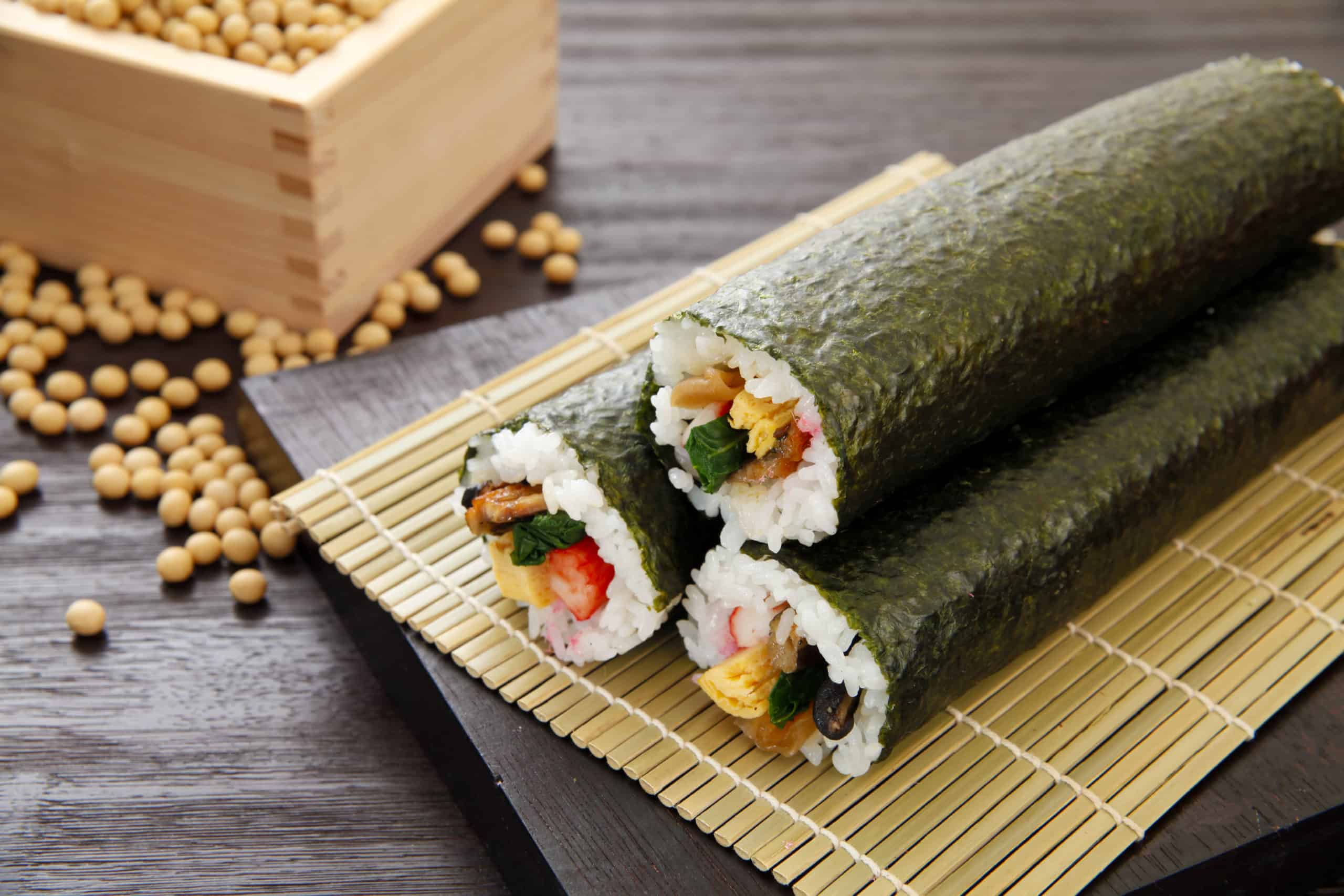 Setsubun sushi rolls