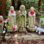 Jizo statues at Nashi no Jizo, Sado.