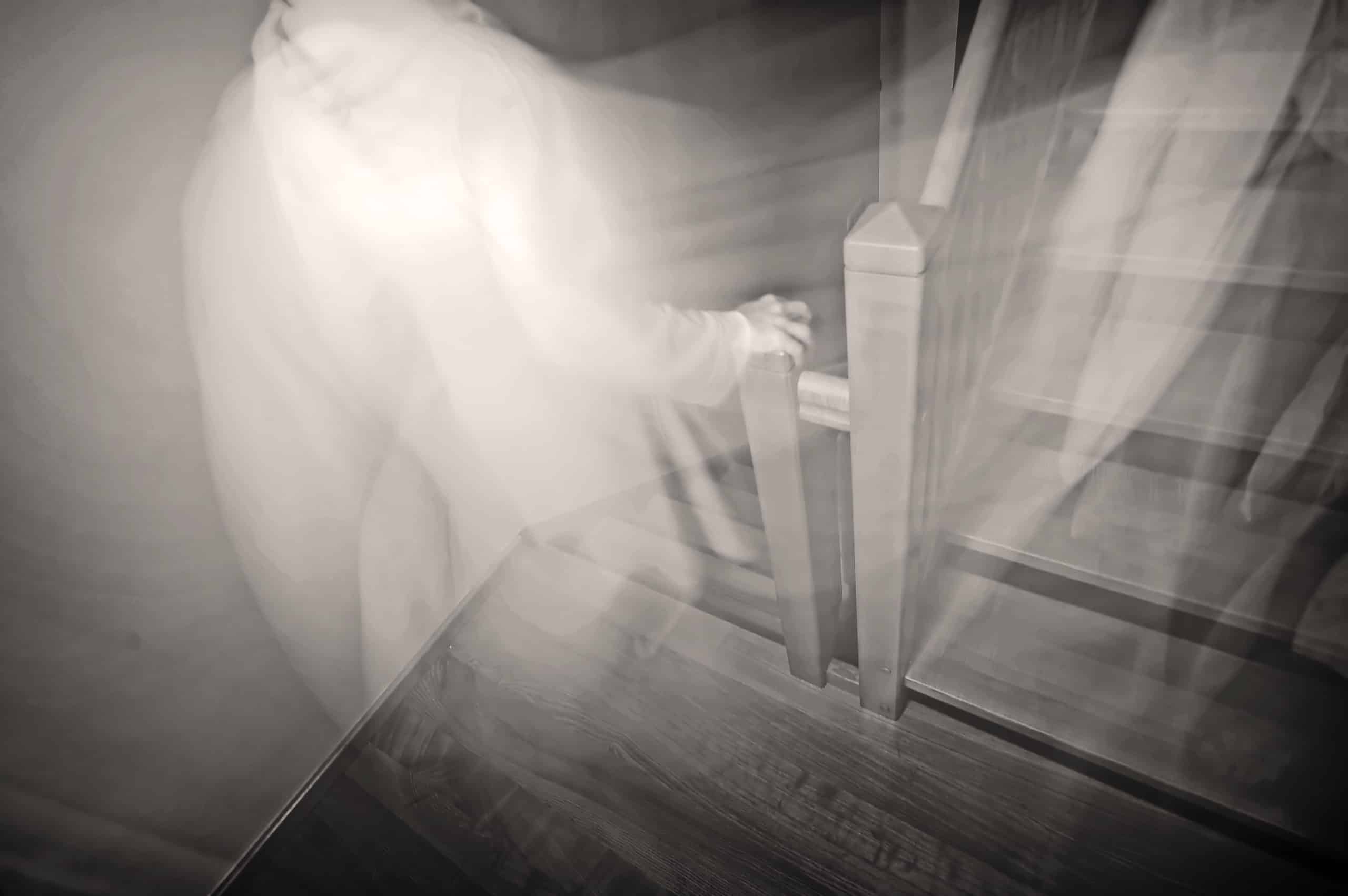 Ghost going downstairs.