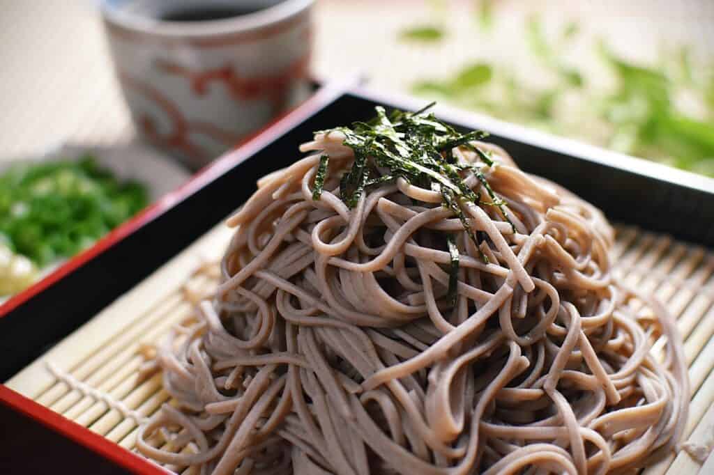 Cold soba noodles, zarusoba