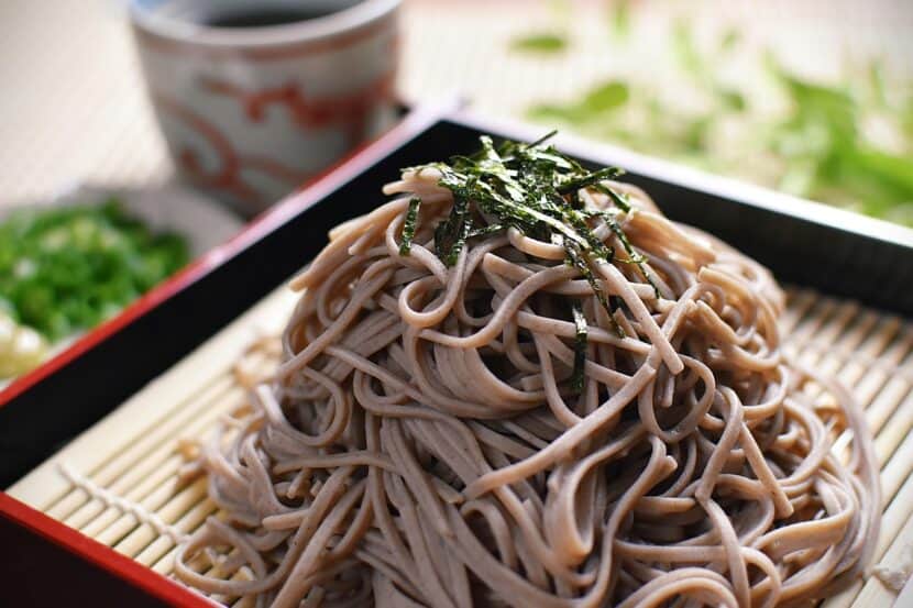 Cold soba noodles, zarusoba
