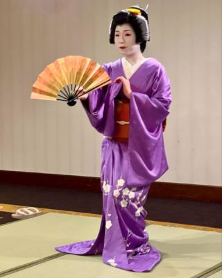 Lovely geiko Saya-san entertained us with a perfect dance and a rousing drinking game. 

#geiko #geisha #dance #obama
